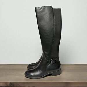 🌻NEW w/box Sam Edelman Paxten Black Leather Riding Leather Boots Size 6.5